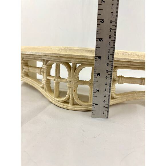 Vintage 15" Homco Wall Shelf - Off-White Bamboo Style Plastic 1986 #3067 - Picture 8 of 11